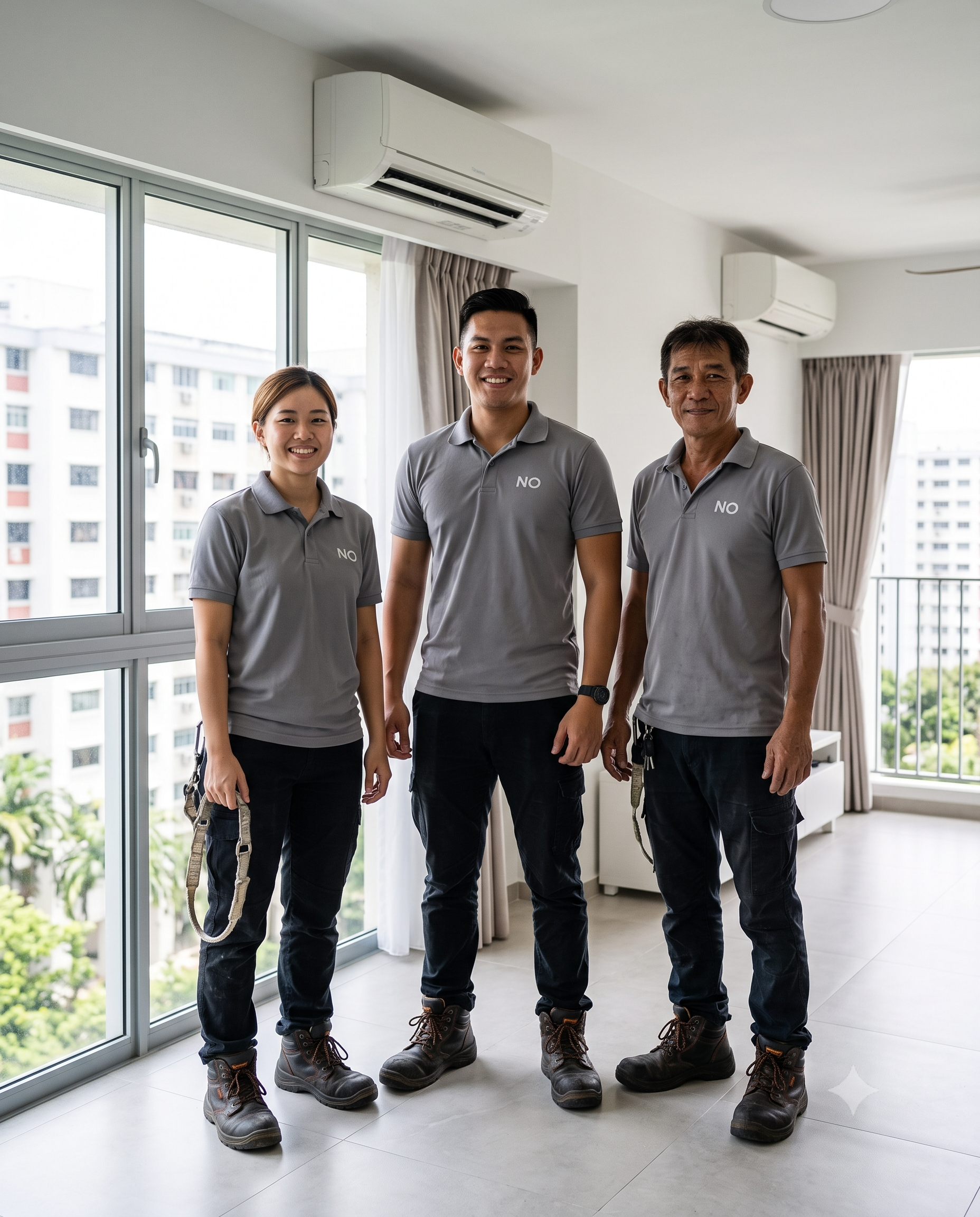 Installation team, professional site work