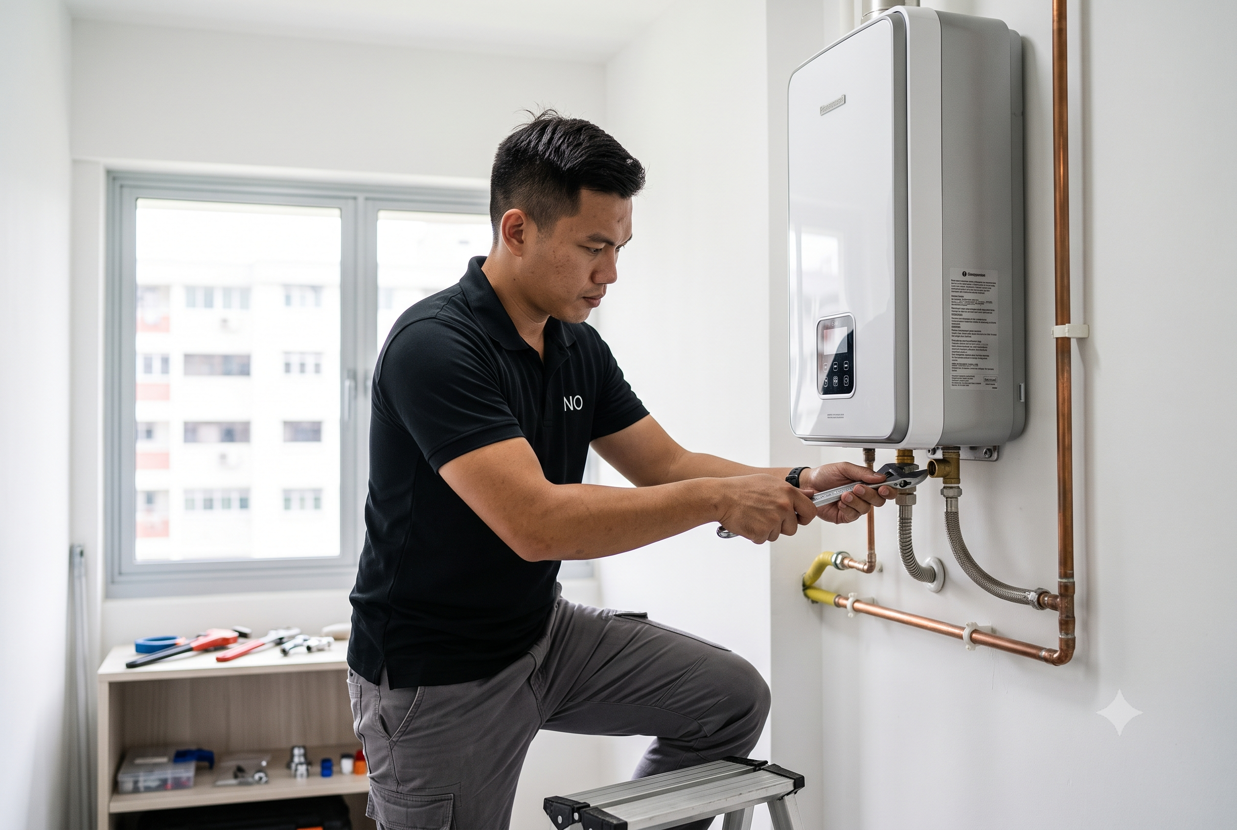 Water heater, boiler installation